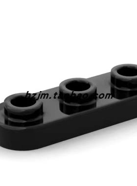 华志积木零配件 77850（6428168）黑色 1x3 圆角板 玩具积木