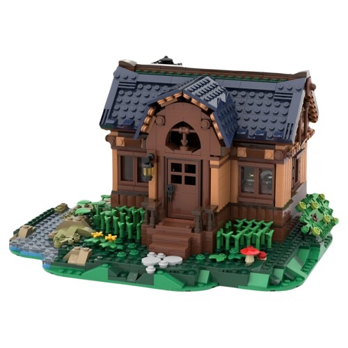 高砖零件MOC-154034溪谷小屋