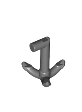 华志积木 15534 小颗粒拼插积木武器配件 带接柄 三抓钩