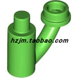 华志积木 1566 亮绿色 6388070 绿叶颈 01566 植物 带杆 带螺柱