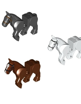 华志积木 10509 小马动物小颗粒moc