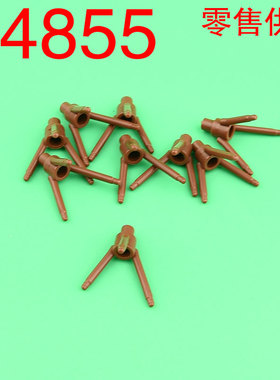 华志积木24855小颗粒益智拼插积木散件配件植特茎3个插位树枝