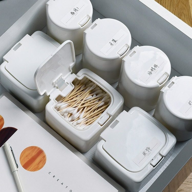 防尘棉签收纳盒抽屉桌面杂物小盒子学生化妆棉盒弹盖储物盒,收纳整理,其他收纳盒,淘宝优惠券,粉丝福利购,淘宝优惠卷