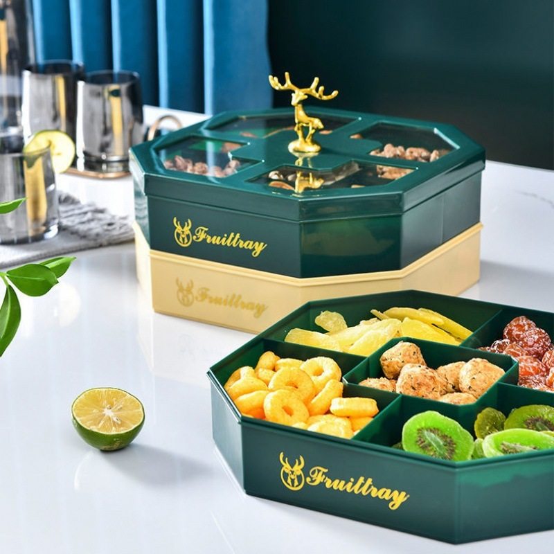 果盘双层干果盒家用客厅轻奢零食收纳盒多层塑料茶几瓜子糖果盘,餐饮具,果盆/果盘/果篮,淘宝优惠券,粉丝福利购,淘宝优惠卷