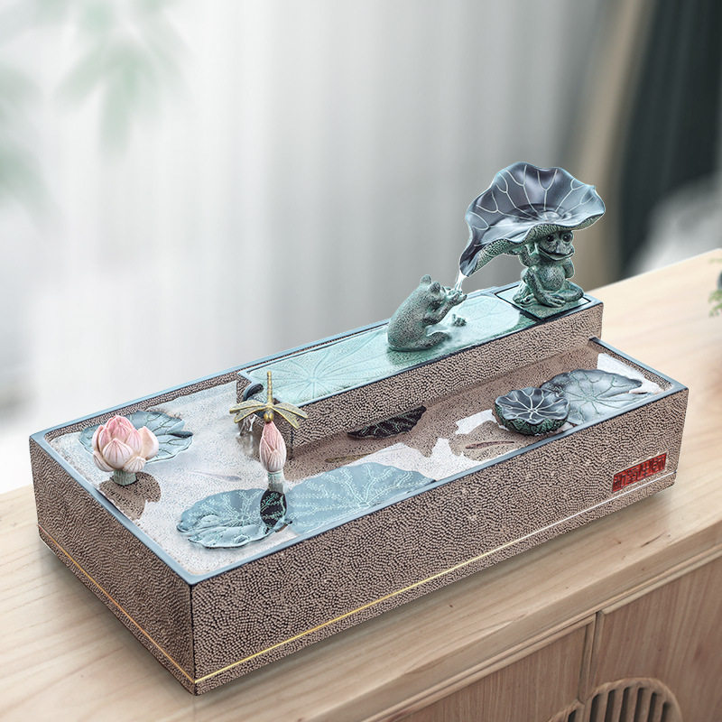 新中式流水喷泉桌面摆件创意客厅玄关办公室开业送礼循环水景摆设,家居饰品,流水摆件,淘宝优惠券,粉丝福利购,淘宝优惠卷