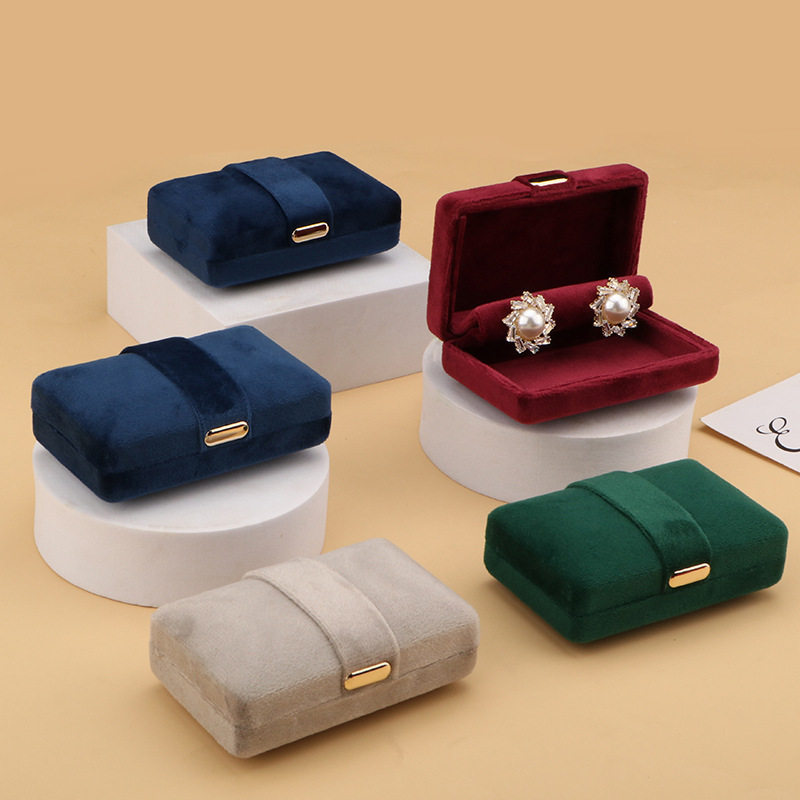 首饰盒新款精致绒布便携式耳环耳钉戒指项链吊坠饰品收纳盒子,包装,首饰包装,淘宝优惠券,粉丝福利购,淘宝优惠卷