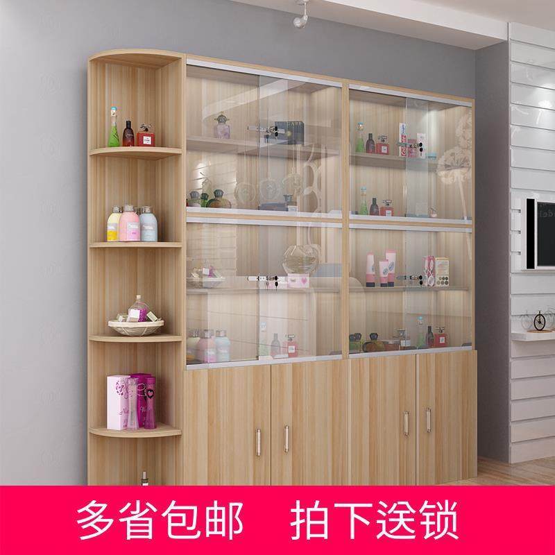 化妆品玻璃门展示柜美容院手办展柜带锁展示架陈列柜产品货柜样品,商业/办公家具,kt板/广告板/发泡板,淘宝优惠券,粉丝福利购,淘宝优惠卷