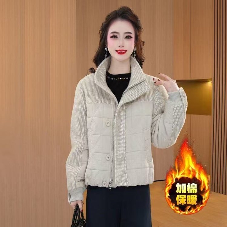 2025新款今年流行爆款冬季洋气显瘦百搭休闲立领短款女士棉服外套