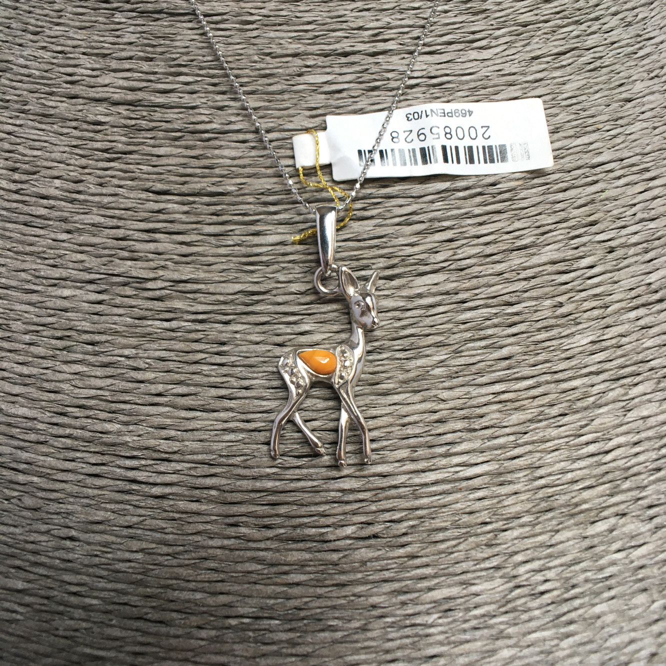 波兰老蜜蜡精致设计精工小鹿吉祥瑞吊坠可爱童趣百搭礼物新年推荐