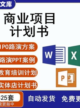 商业计划书创业项目可行性报告招商融资策划推广方案路演ppt模板