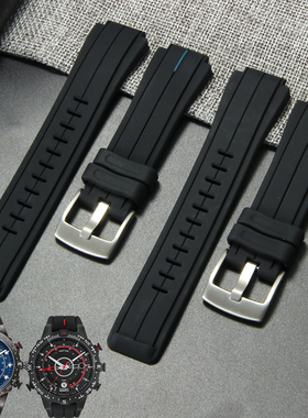 适配TIMEX天美时潮汐T2N720 TW2T76300 T2N721男士凸口硅胶手表带