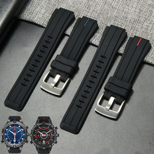 适配TIMEX天美时潮汐T2N720 TW2T76300 T2N721男士凸口硅胶手表带