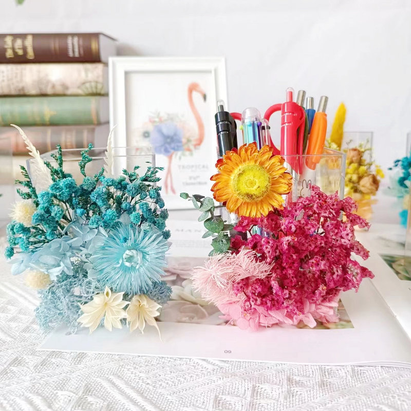永生花diy花束干花材料包笔筒制作实用插花亲子活动母亲节手工diy