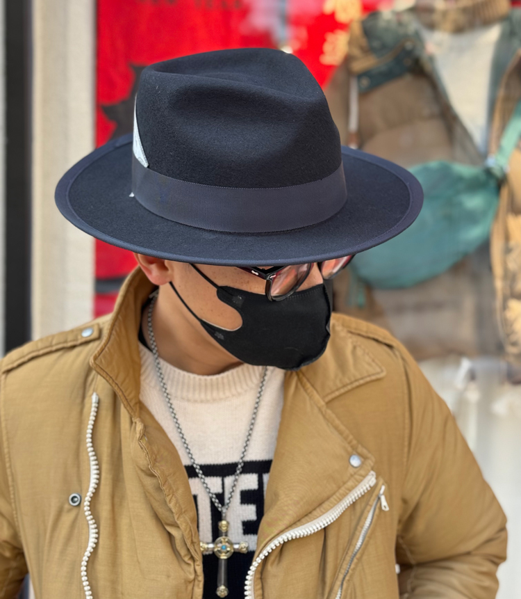 高密度羊毛美式硬顶通勤礼帽