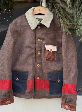 Sturdy 保暖闷骚 瑞士毛毯纽西兰羊毛赤耳丹宁枥木牛皮拼接夹克