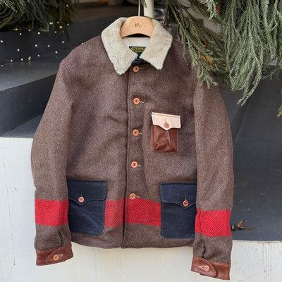 Sturdy 保暖闷骚 瑞士毛毯纽西兰羊毛赤耳丹宁枥木牛皮拼接夹克