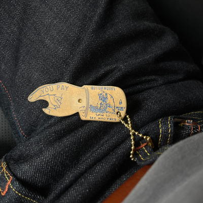 开瓶器手指造型黄铜钥匙扣