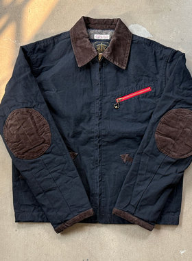 GYPSY & SONS重磅15OZ军规帆布毛毯内里灯芯绒领修身复古夹克