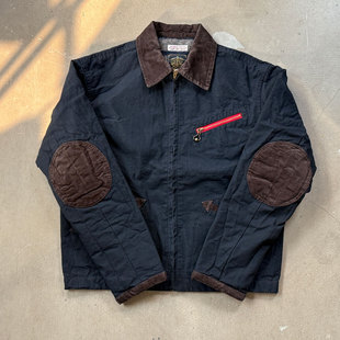 GYPSY & SONS重磅15OZ军规帆布毛毯内里灯芯绒领修身复古夹克