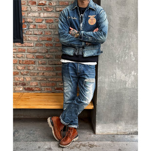 Gypsy Sons 硬朗帅气 50年代XX重磅赤耳做旧美式刺绣FFA牛仔夹克