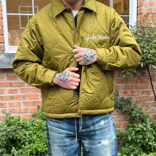 Gypsy Sons  防泼水全知之眼云雾闪电复古刺绣夹棉绗缝教练夹克