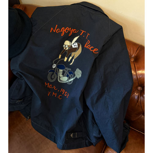 Gypsy & Sons 复古骑行双面手工刺绣高密度防泼水机车立领夹克