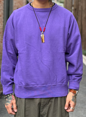 Riding High神秘紫&苹果绿日本制老式梭织机制重磅水洗做旧卫衣