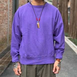 Riding High神秘紫&苹果绿日本制老式梭织机制重磅水洗做旧卫衣