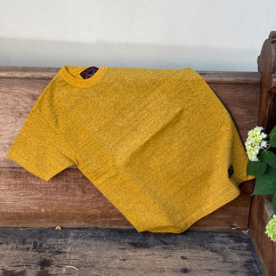 TKO 日本天然橘子染色重磅老式梭织天竺棉三本针美式复古短袖