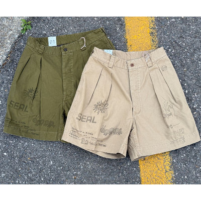 Gypsy Sons 日本制水洗磨破做旧经典M52涂鸦泼墨复古休闲短裤