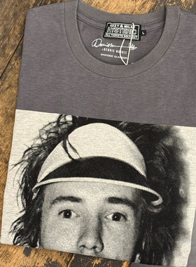 Hysteric Glamour日本制水洗炭黑色高尔夫球人物照片双面印花短袖