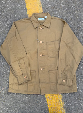 Workers Japan夏季复古 6oz 水洗做旧卡其帆布多袋工装夹克