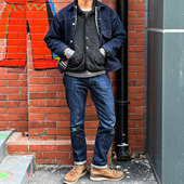 Workers I一代牛仔夹克 TYPE Japan 长毛怪13.75oz色织羊毛毯内衬