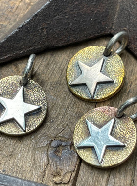 焊接双层立体五星挂件吊坠