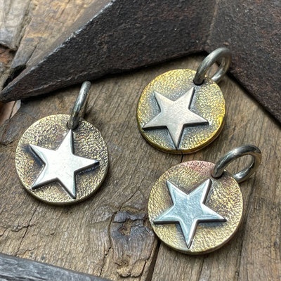 焊接双层立体五星挂件吊坠