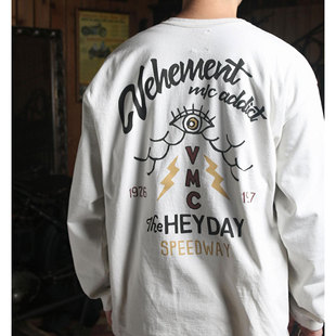 Gypsy Sons 叠穿逸品 全知之眼云雾闪电复古双面印花长袖T恤