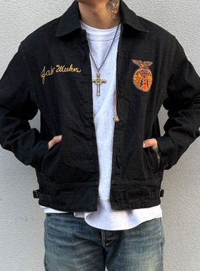 Gypsy Sons 硬朗帅气 50年代XX重磅赤耳牛仔美式复古刺绣FFA夹克