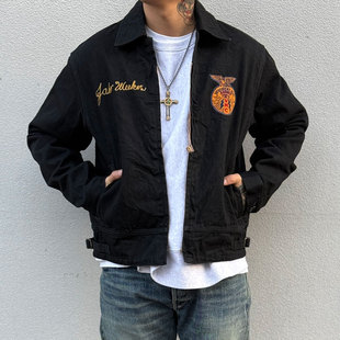 Gypsy Sons 硬朗帅气 50年代XX重磅赤耳牛仔美式复古刺绣FFA夹克