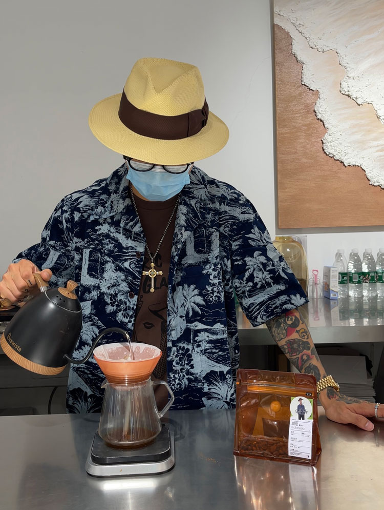 蓝染椰树海岛重磅夏威夷衬衫