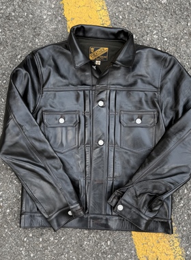 Y'2 LEATHER店铺特殊款 特制植鞣茶芯马皮TYPE II二代夹克皮衣