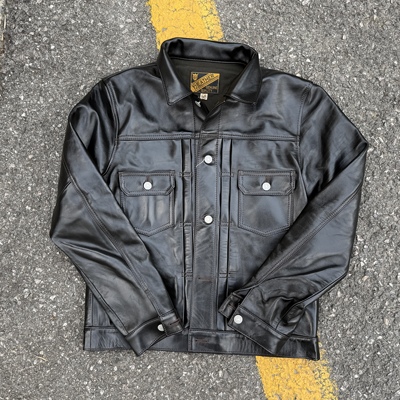 Y'2 LEATHER店铺特殊款 特制植鞣茶芯马皮TYPE II二代夹克皮衣