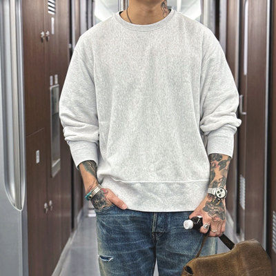 水洗做旧古着套头休闲卫衣