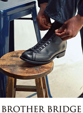 Brother Bridge 日本制 单宁酸植鞣意大利牛犊皮复古短脸拳击手靴