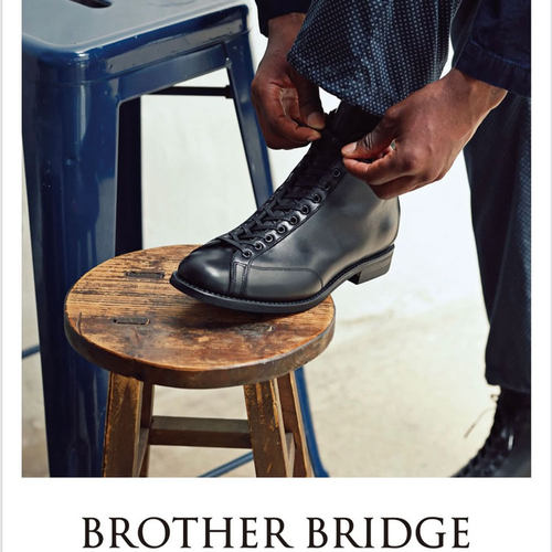 Brother Bridge 日本制 单宁酸植鞣意大利牛犊皮复古短脸拳击手靴