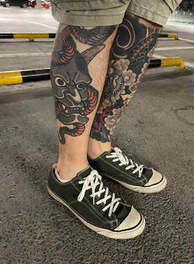 PRAS 特制帆布 日产久留米工艺复古贝壳头40年代训练硫化帆布鞋