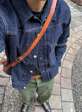 Workers Japan 超长绒14.7oz黑色赤耳TYPE I巴黎扣一代牛仔夹克