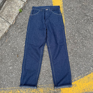 Workers Japan夏季养牛 撸猫日9.5oz天然蓝染三本针画家工装裤