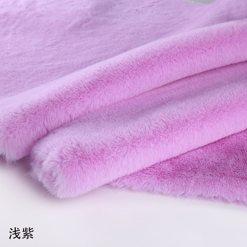 毛绒布料人造毛绒毛布毛茸茸仿獭兔毛加厚仿兔毛皮草马甲服装面料