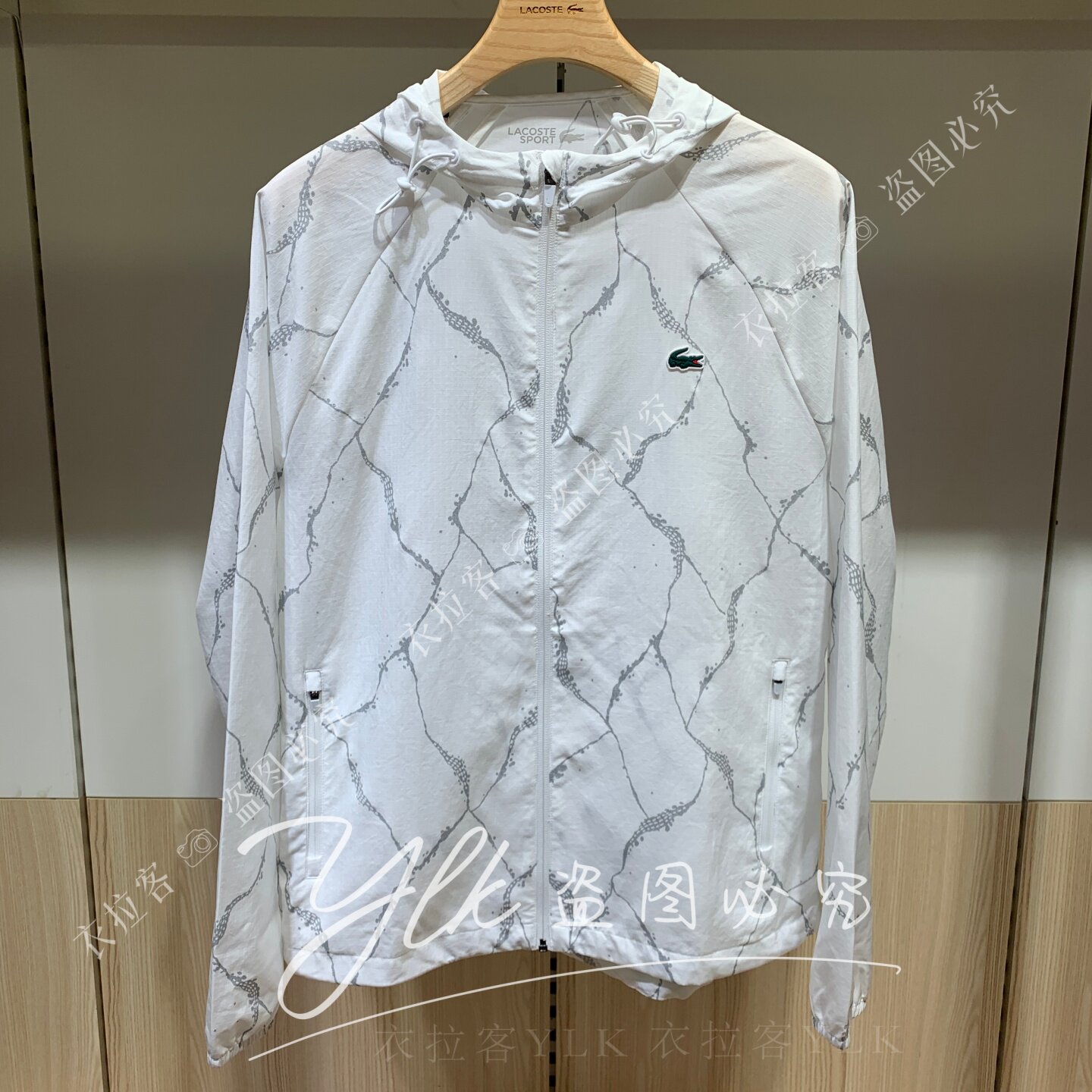 LACOSTE法国鳄鱼男装26秋季新款网球运动连帽拉链夹克外套|BH6779图片