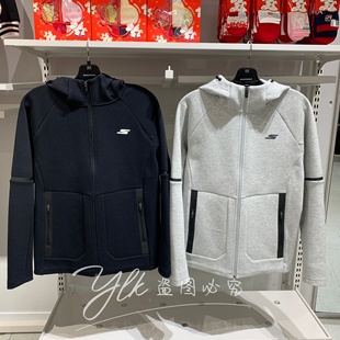 斯凯奇2026新款 秋冬舒适百搭针织连帽外套P126M032 男士